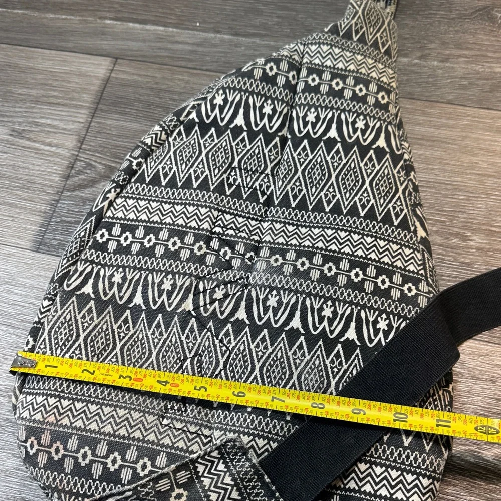 Black and White Patterned Sling Bag